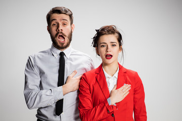 The singing business man and woman