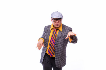 Handsome old male singer