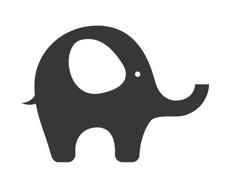 Baby Toy Elephant Isolated Icon Design