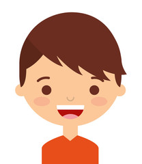 face little boy  isolated icon design