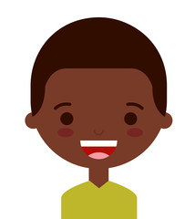 face little boy  isolated icon design