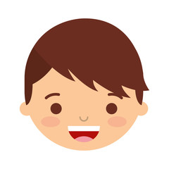 face little boy  isolated icon design