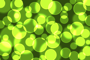 Green yellow bokeh background.