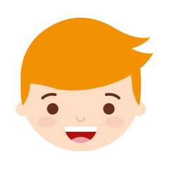 face little boy  isolated icon design