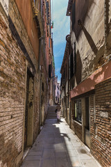 Obraz na płótnie Canvas People on the street in Venice, Italy