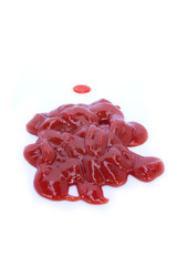 Image of tomato deer fabric lined up nicely . On a white background.
look delicious.