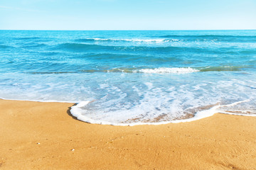 Fototapeta na wymiar Tropical beach with sand and sea