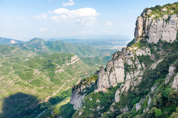 Fototapeta na wymiar Rocks on Montserrat mountain