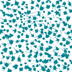 Obraz na płótnie Canvas Seamless vector background pattern with splashes of blue ink