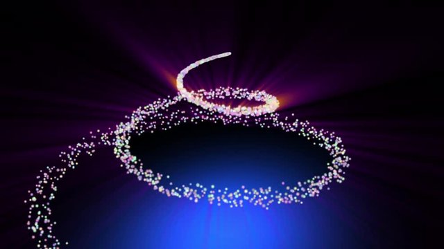 Albero di natale con particelle di luce