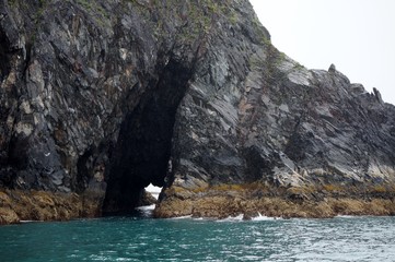 Carved rocks in the Kenai Fjords, Alaska