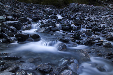 A small waterfall on the rocks