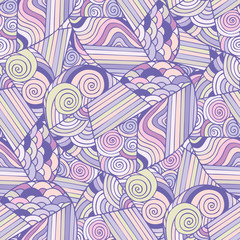 Hand drawn heart seamless pattern