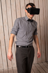 Man in VR glasses
