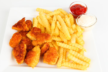 Pommes und Nuggets