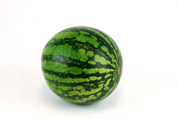 single watermelon on white background