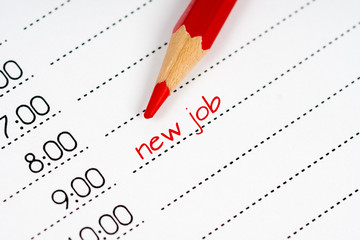 new job concept calendar