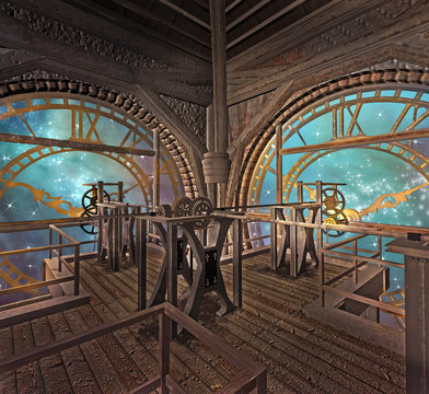 Steampunk Clock Room