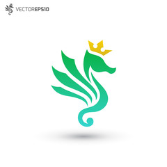 Seahorse Crown Aquatic Logo © nospacestock