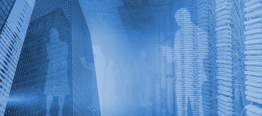 Composite image of view of data technology