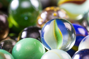 Marbles up close for a background