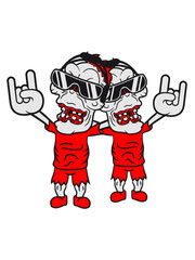 team 2 friends rocker hardrock heavy metal music party celebrate band concert festival sunglasses undead evil monster horror halloween zombie