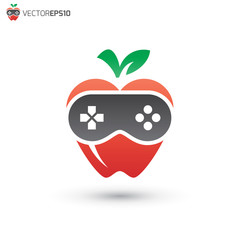 Apple Fruit Gamer Logo