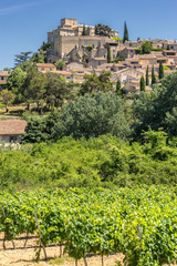 The hill top village of Ansouis in the Luberon Provence