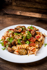 Pilz Nudel Salat