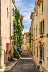 Fototapeta na wymiar Street in the city of Arles in the Bouches du Rhone 