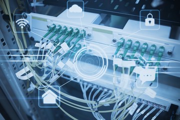 Composite image of view of data technology