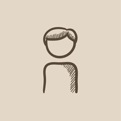 Businessman sketch icon.