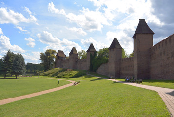 Fototapeta na wymiar medieval gothic fortification in Nymburk, Central Bohemia, Czech republic