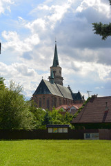Fototapeta na wymiar The Gothic Church of St. Giles in Nymburk