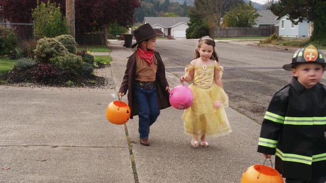 Children trick or treating