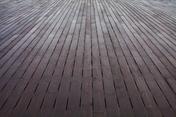 Wooden pier. Perspective. Copy-space. Outdoor shot
