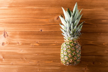 Pineapple on the board top view