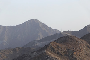 sight of Al Hajar mountains in Fujairah,UAE