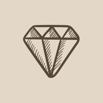 Diamond sketch icon.