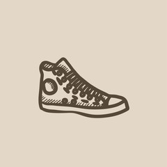 Gumshoes sketch icon.