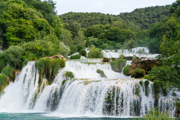Fototapeta na wymiar Waterfalls at Krka National Park