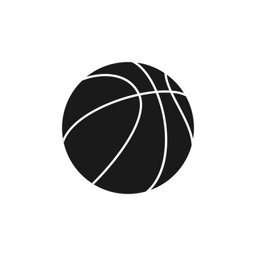 Ball for the game of basketball. Sport icon