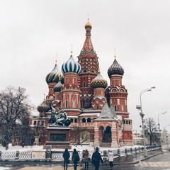 Fototapeta na wymiar red square in moscow russia