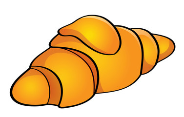 picture croissant on a white background