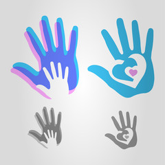 Fototapeta na wymiar hand logo, icon and symbol vector illustration