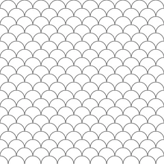 Printed kitchen splashbacks Japanese style simple seamless pattern fish scales