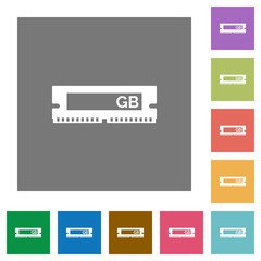 RAM module square flat icons