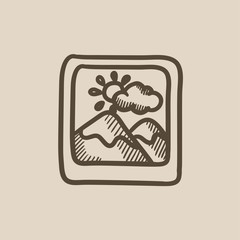 Picture sketch icon.