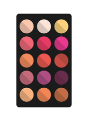 shadows colors set makeup product isolated icon design