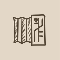 Map sketch icon.